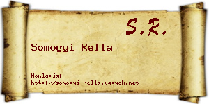 Somogyi Rella névjegykártya
